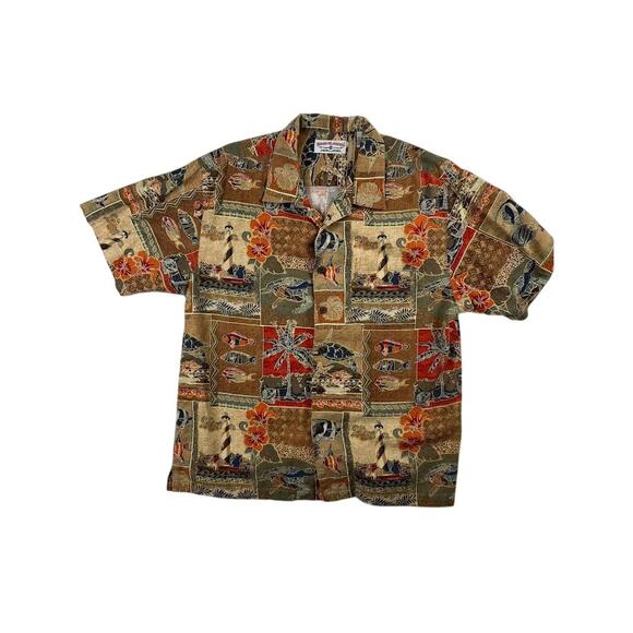 Mens Decorative Sea Theme Boca Classics Brand L (j2/3) - Picture 1 of 7